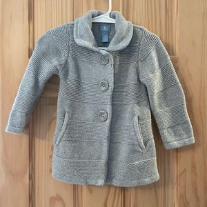 Baby Gap Cozy Gray Kids Sweater Jacket size 18-24 mo